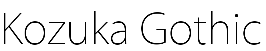 Kozuka Gothic Pro EL Schrift Herunterladen Kostenlos